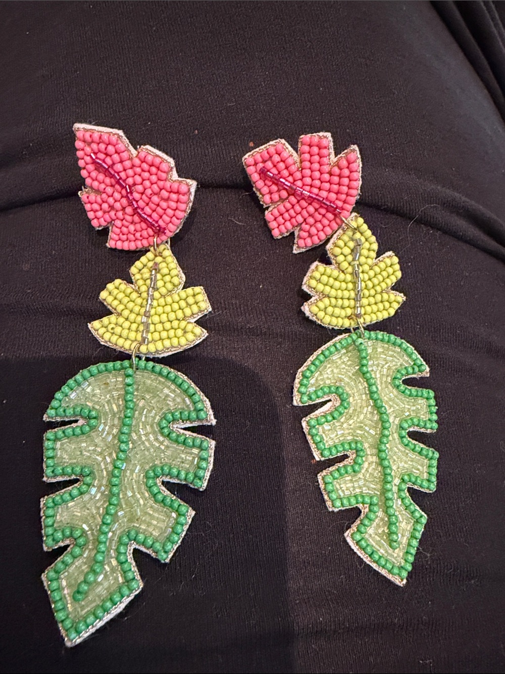 Zoya Handicrafts Beaded Tropical Earrings